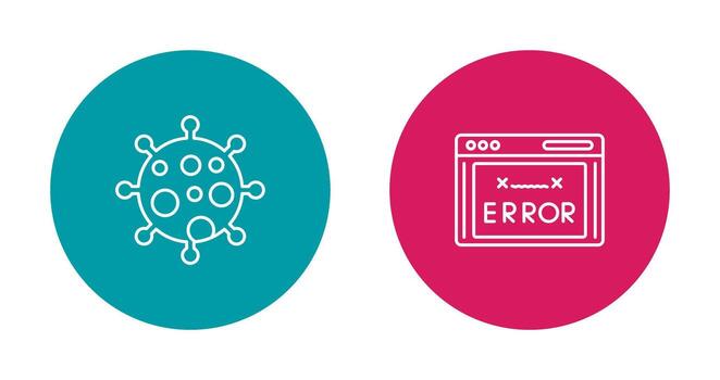 Virus and Error Code Icon vector