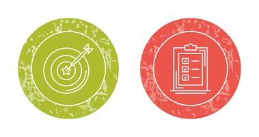 Dart and Checklist Icon vector