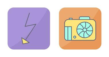 flash and camera Icon vector