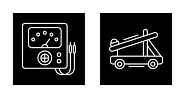 Voltmeter and Catapult Icon vector