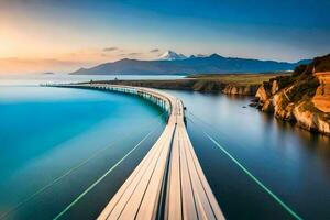 the longest suspension bridge in the world. AI-Generated photo