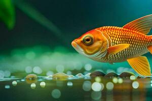 goldfish, fish, water, the dark, the light, the water, the fish,. AI-Generated photo