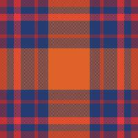 Plaid check pattern. Seamless fabric texture. Tartan textile print. vector