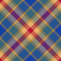 Tartan textile background of pattern fabric seamless with a texture plaid check vector. vector