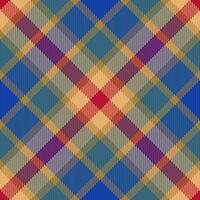 Tartan textile background of pattern fabric seamless with a texture plaid check vector. vector