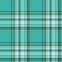 Plaid seamless pattern in green. Check fabric texture. Vector textile print.