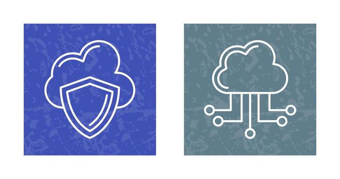 Cloud Computing and Shield Icon vector