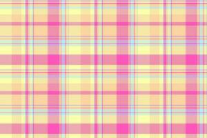 Pattern fabric vector of check seamless tartan with a plaid textile texture background.