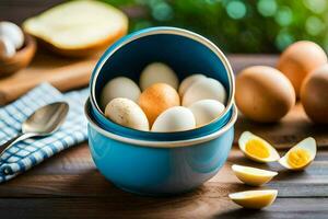 how to cook eggs in the microwave. AI-Generated photo