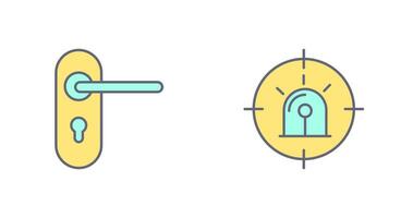 Alert and Door Lock Icon vector