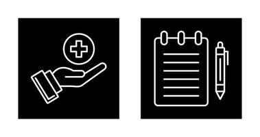 Care and Notepad Icon vector