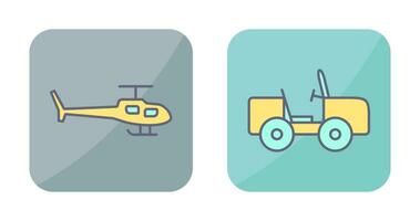 Helicopter and Safari Icon vector