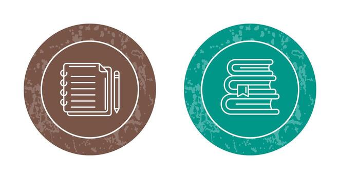 Write and Books Icon vector