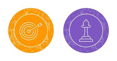 Dartboard and Bishop Icon vector