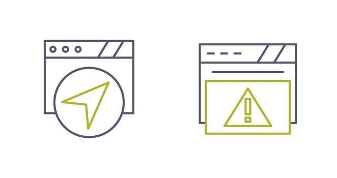 Navigation and Alert Icon vector