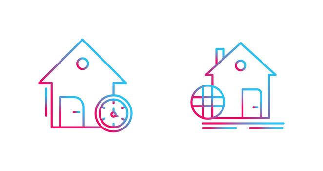 hora y web desarrollo icono vector