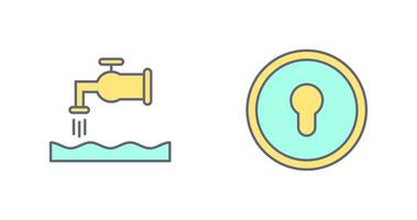 Water House and Key Hole Icon vector