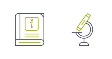 Information and Microscope Icon vector