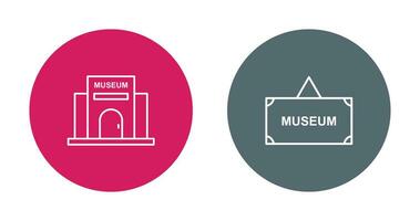 Museum Building and Museum Icon vector