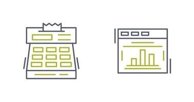 Estadísticas y revisa icono vector