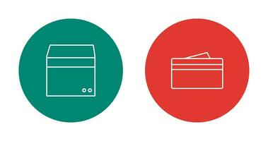 box and wallet Icon vector