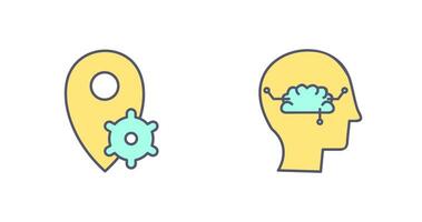 thinking and knowledge  Icon vector