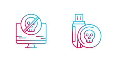 Antivirus and Infected Icon vector