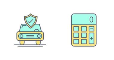 Car and Calculator Icon vector