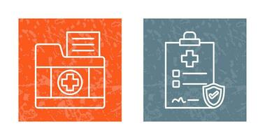 Folder and Health Protection Icon vector