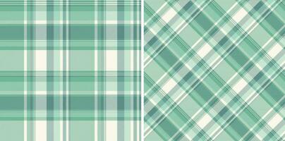 Plaid check fabric of tartan texture vector with a background seamless textile pattern.