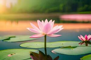 the lotus flower is a symbol of enlightenment. AI-Generated photo