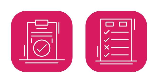 Today to Done Check List and Checkmark Icon vector