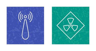 non ionizing radiation and radiation Icon vector