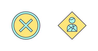 Do Not Cross And Health hazard  Icon vector