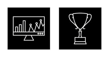Online Stats and Award Icon vector