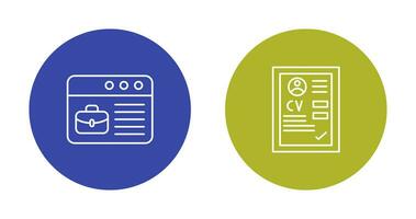 Online Recruitment and CV Icon vector