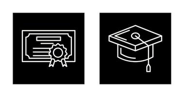 Diploma and Cap Icon vector