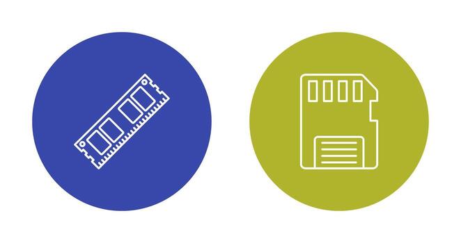 Ram and Memory Card Icon vector