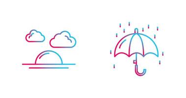 Sunshine and Raining Icon vector