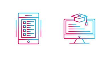 Online Test and Online Learning Icon vector