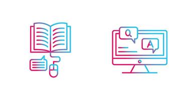 Online Learning and Faq Icon vector