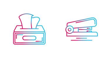 Tissue Box and Stapler Icon vector