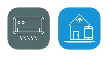 Air Conditioner and Home Automation Icon vector