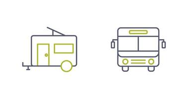 Bus and trailer Icon vector