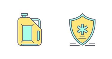 Jerrycan and Medical Symbol Icon vector