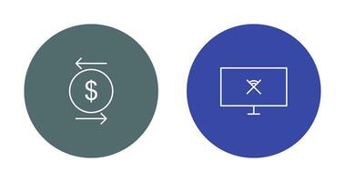 transaction and disconnected network  Icon vector