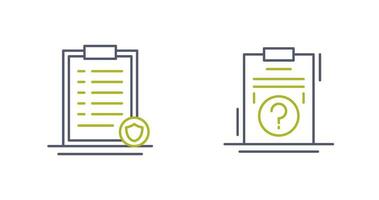 List Protection and Question Icon vector