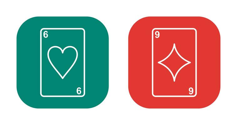 heart cards and diamonds card Icon