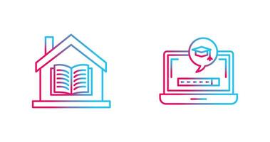 Digital Learning and Homeschooling Icon vector
