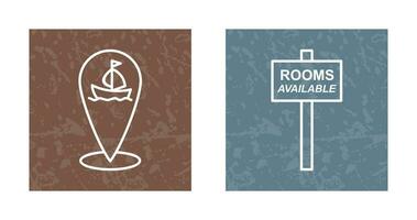 shipping location and room Icon vector